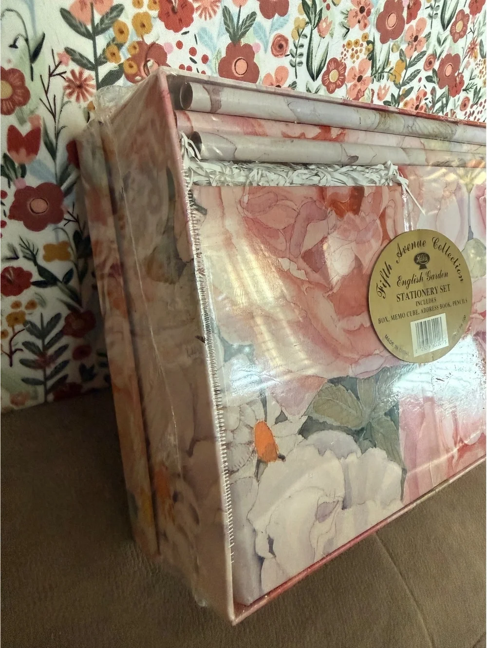 NOS LaVie English Garden Stationery Set Fifth Avenue Collection Sealed